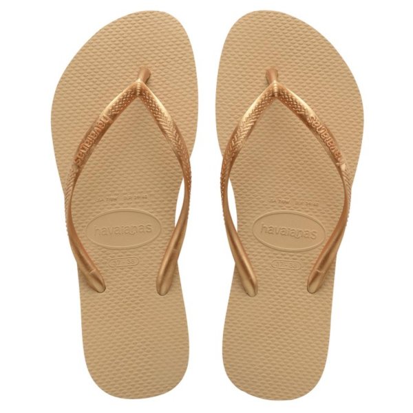 Chinelo Havaianas Slim Tradicional Feminino - Dourado