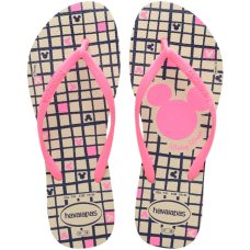 Chinelo Havaianas Slim Disney Feminino - Bege 