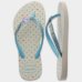 Chinelo Havaianas Slim Glitter II Infantil - Branco e Azul