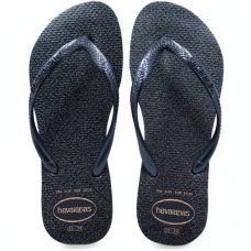Chinelo Havaianas Slim Gloss Brilho Feminino - Preto