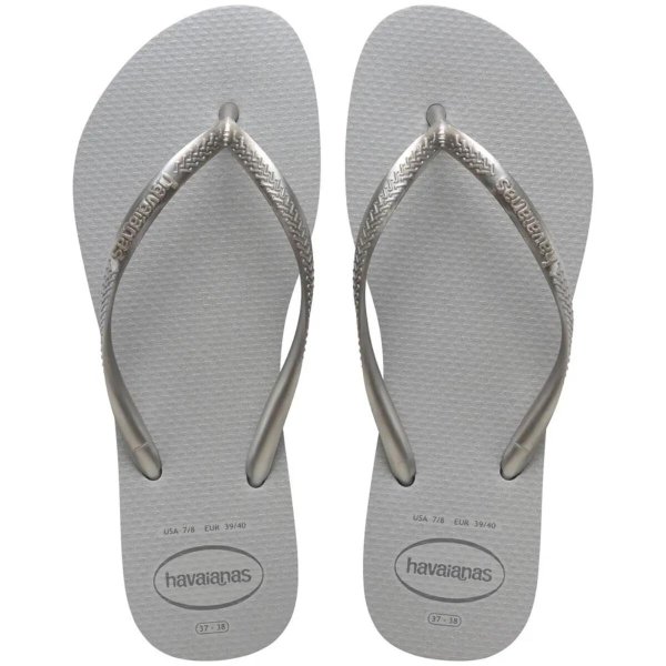Chinelo Havaianas Slim Gloss Feminino - Cinza