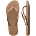 Chinelo Havaianas Slim Logo Metallic Feminino - Bege