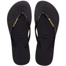 Chinelo Havaianas Slim Logo Metallic Feminino - Preto