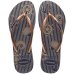 Chinelo Havaianas Slim Nautical Feminino - Azul e Dourado