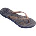 Chinelo Havaianas Slim Nautical Feminino - Azul e Dourado
