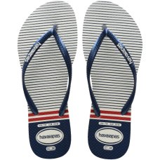 Chinelo Havaianas Slim Nautical Feminino - Marinho e Vermelho