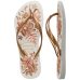 Chinelo Havaianas Slim Organic Feminino - Branco e Dourado