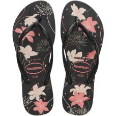 Chinelo Havaianas Slim Organic Feminino - Preto e Rosa