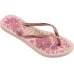 Chinelo Havaianas Slim Organic Feminino - Rosa e Dourado