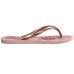 Chinelo Havaianas Slim Organic Feminino - Rosa e Dourado
