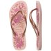 Chinelo Havaianas Slim Organic Feminino - Rosa e Dourado