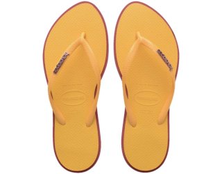 Chinelo Havaianas Slim Point Feminino - Amarelo e Roxo
