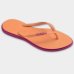 Chinelo Havaianas Slim Point Feminino - Laranja e Roxo