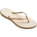 Chinelo Havaianas Slim Point Feminino - Off White e Bege
