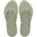 Chinelo Havaianas Slim Point Feminino - Verde e Marrom