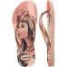 Chinelo Havaianas Slim Princesas Feminino - Rosa Claro