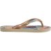 Chinelo Infantil Havaianas Slim Princess Menina - Bege e Azul