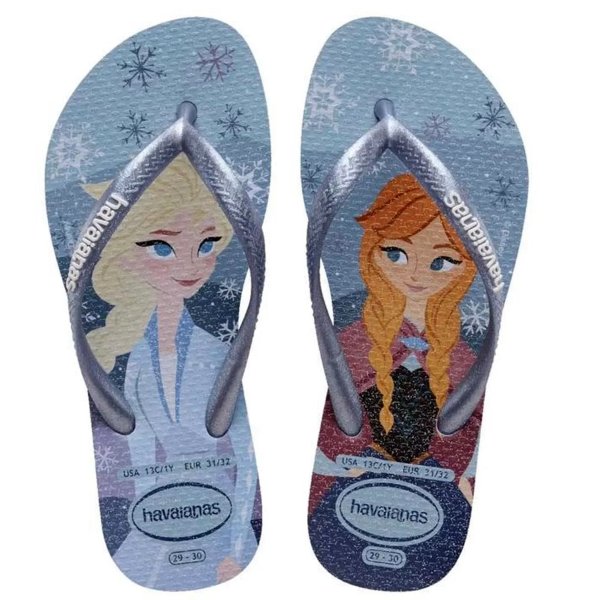 Chinelo Infantil Havaianas Slim Princess Menina - Lilás