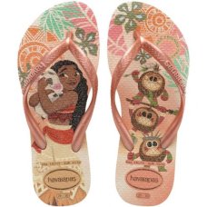 Chinelo Infantil Havaianas Slim Princess Menina - Rosa Claro