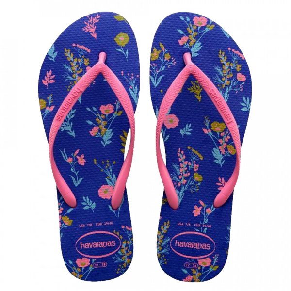 Chinelo Havaianas Slim Romance Feminino - Azul