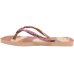 Chinelo Havaianas Slim Square Glitter Feminino -  Rosa