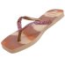Chinelo Havaianas Slim Square Glitter Feminino -  Rosa