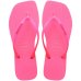 Chinelo Havaianas Slim Square Glitter Neon Feminino - Rosa