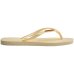 Chinelo Havaianas Slim Square Logo Metallic Feminino - Creme