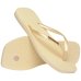 Chinelo Havaianas Slim Square Logo Metallic Feminino - Creme