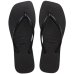 Chinelo Havaianas Slim Square Logo Metallic Feminino - Preto