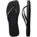 Chinelo Havaianas Slim Square Logo Metallic Feminino - Preto
