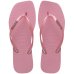 Chinelo Havaianas Slim Square Logo Metallic Feminino - Rosa