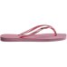 Chinelo Havaianas Slim Square Logo Metallic Feminino - Rosa