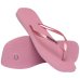 Chinelo Havaianas Slim Square Logo Metallic Feminino - Rosa