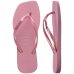 Chinelo Havaianas Slim Square Logo Metallic Feminino - Rosa