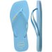 Chinelo Havaianas Slim Square Logo Pop Up Feminino - Azul