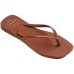 Chinelo Havaianas Slim Square Logo Pop Up Feminino - Marrom