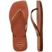 Chinelo Havaianas Slim Square Logo Pop Up Feminino - Marrom