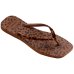 Chinelo Havaianas Slim Square Velvet Feminino -  Marrom