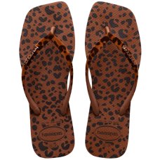 Chinelo Havaianas Slim Square Velvet Feminino -  Marrom