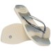 Chinelo Havaianas Slim Square Glitter Party Feminino - Prata