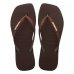 Chinelo Havaianas Slim Square Sparkle Feminino - Marrom
