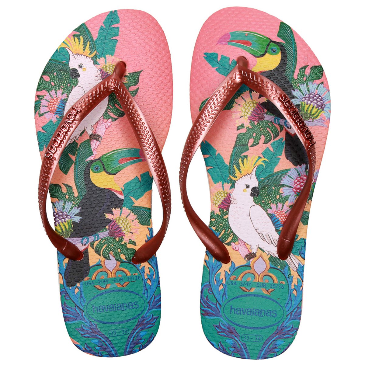 sandália havaianas slim tropical feminina