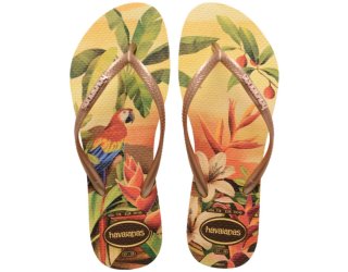 Chinelo Havaianas Slim Tropical Feminino - Amarelo