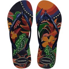 Chinelo Havaianas Slim Tropical Feminino - Marinho