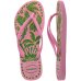 Chinelo Havaianas Slim Tucano Feminino - Rosa e Verde
