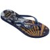 Chinelo Havaianas Slim Warner Feminino - Azul e Amarelo