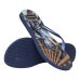 Chinelo Havaianas Slim Warner Feminino - Azul e Amarelo