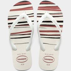 Chinelo Havaianas Top Basic Masculino - Branco e Vermelho