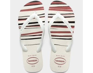 Chinelo Havaianas Top Basic Masculino - Branco e Vermelho Chinelo Havaianas Top Basic Masculino - Branco e Vermelho